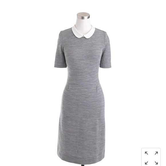 Peter Pan Collar Wool Dress - Picture 1 of 7